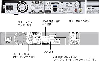 Amazon | パナソニック 1TB 2チューナー ブルーレイレコーダー 4K