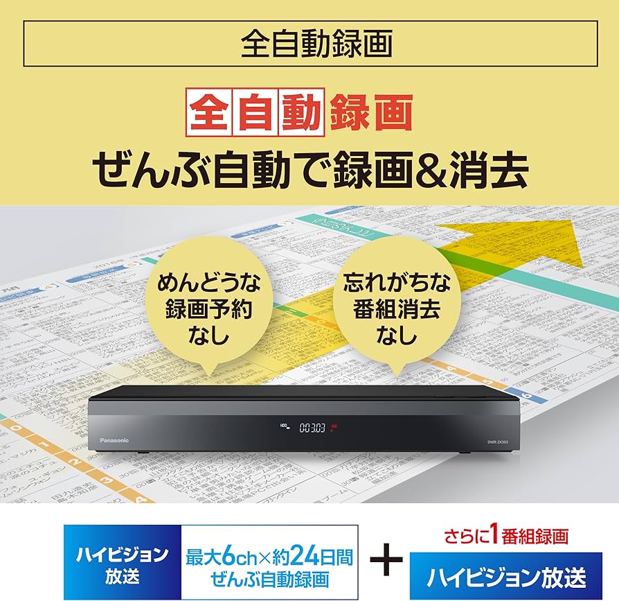 Amazon | パナソニック 3TB 7チューナー ブルーレイレコーダー 全録 6