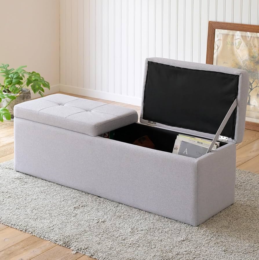 Amazon｜山善(YAMAZEN) 収納スツール ダブルサイズ 2人掛け ベンチ