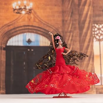 Amazon.co.jp: スペイン製 フラメンコドール レッド ドレス シージョ