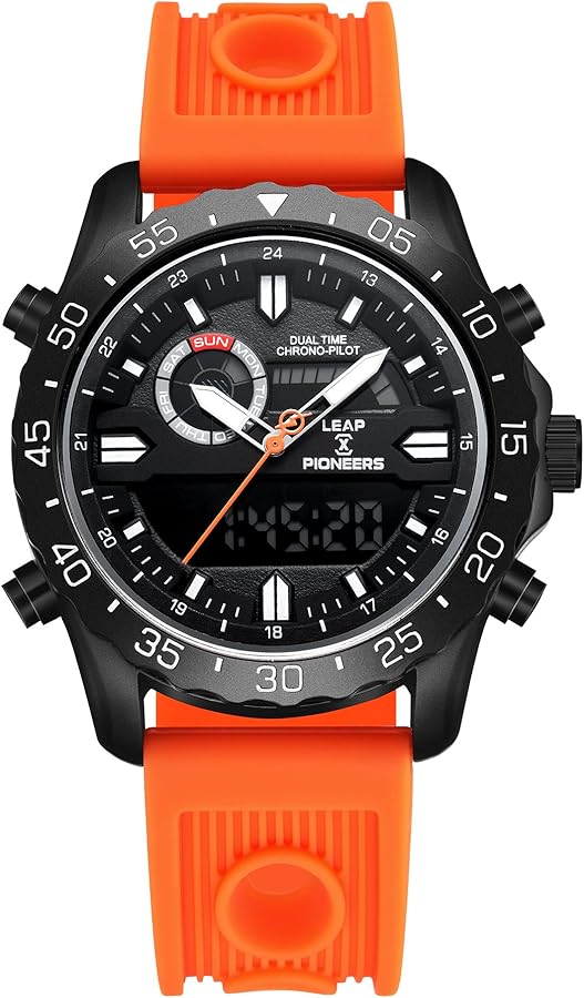 Amazon | [LEAP X PIONEERS] 腕時計 ミリタリー 回転ベゼル ビッグ