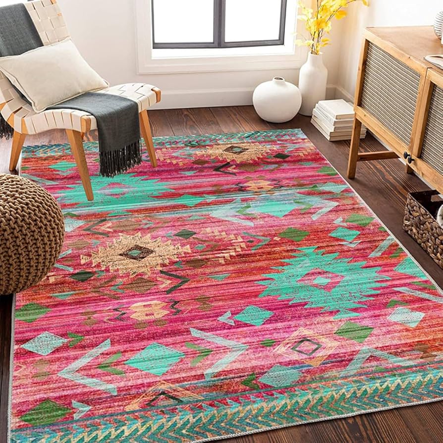 Amazon｜[NHYGDY] モロッカン柄 カーペット ラグ ビンテージ