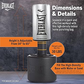 Amazon.co.jp: Everlast Powercore 自立式 屋内 丸みを帯びた高耐久