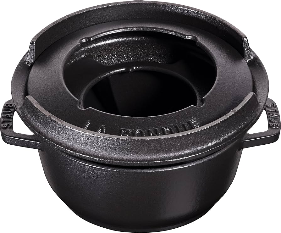 Amazon.co.jp: staub ストウブ 「 フォンデュセット ブラック 16cm