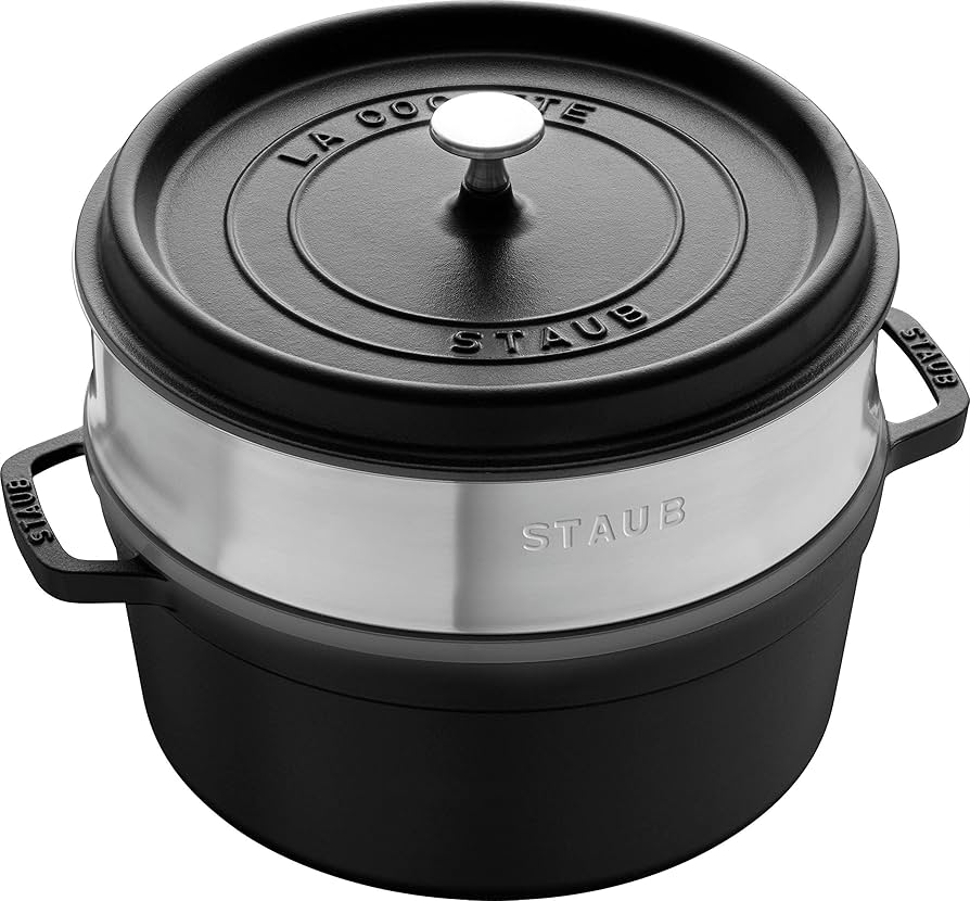 Amazon.com: Staub 5.5 Quart Round Cocotte in Matte Black With