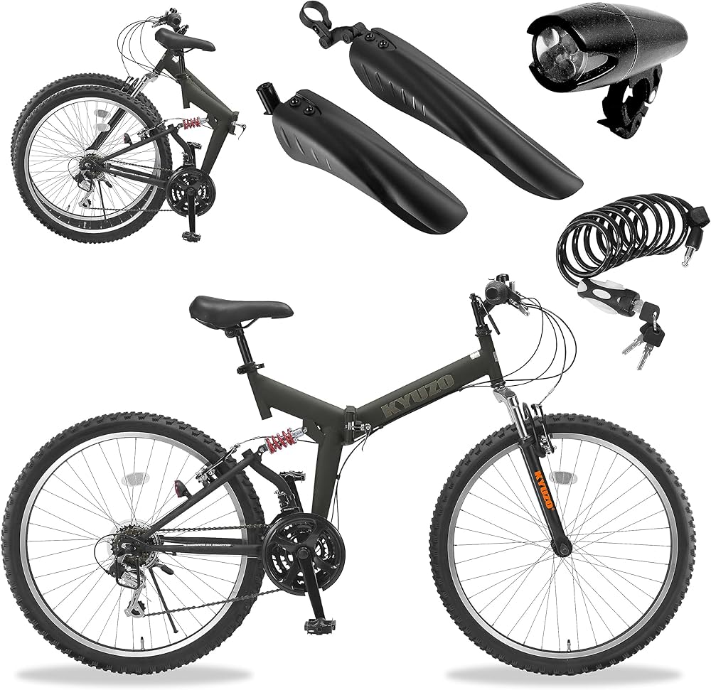 Amazon | 折りたたみ自転車 26インチ 街乗り 軽量 マウンテンバイク 18