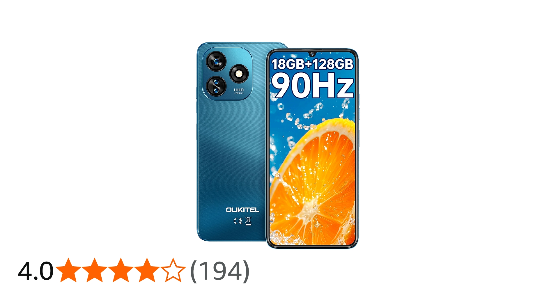 Amazon | OUKITEL C51 Android 14 スマートフォン 本体 SIMフリー18GB