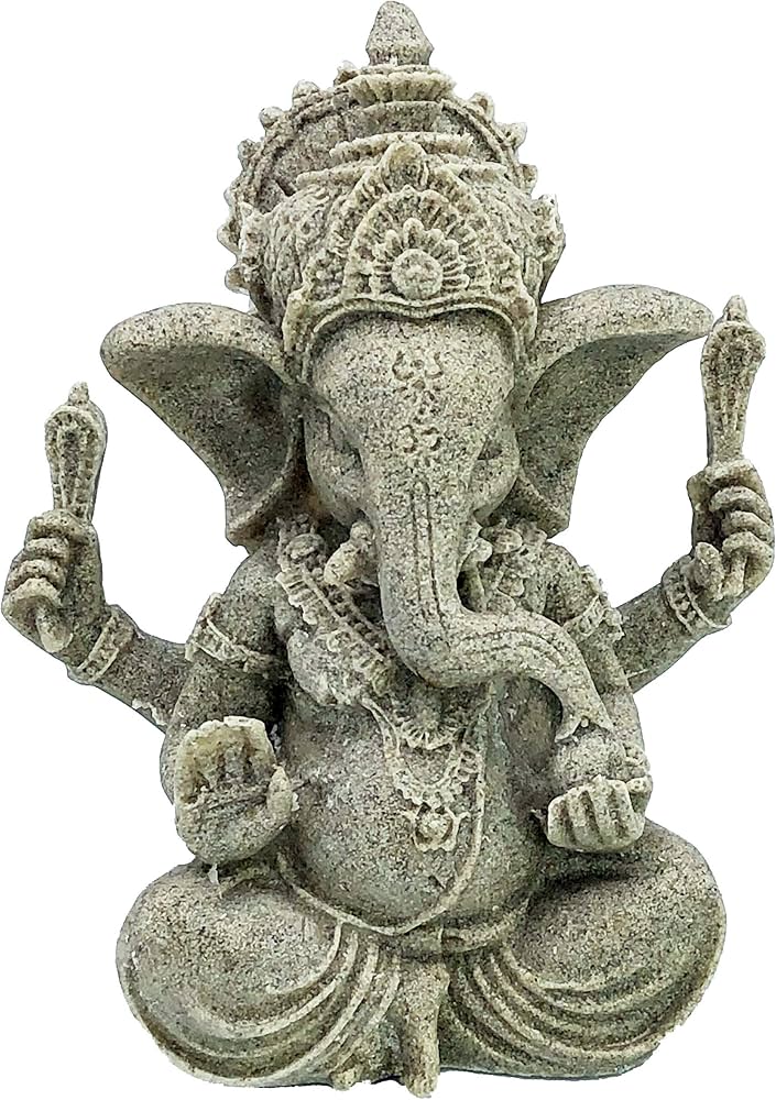 Amazon.co.jp: ガネーシャ 置物 インドの神様 ゾウ アジアン雑貨 夢を