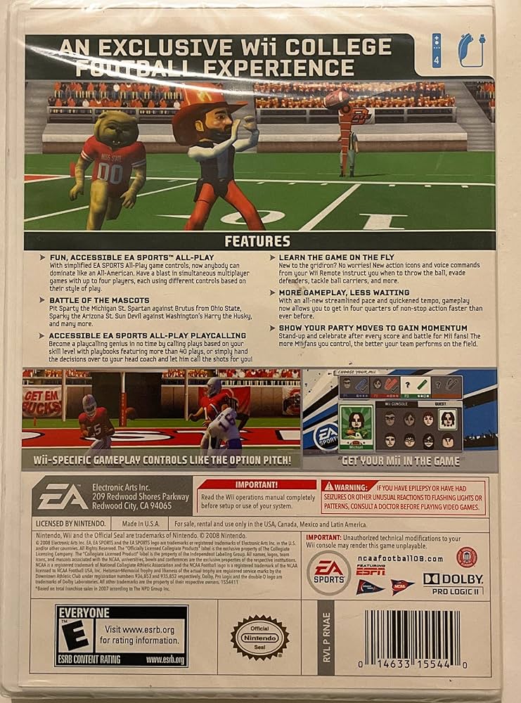 Amazon.com: NCAA Football 09 All-Play Wii : Video Games
