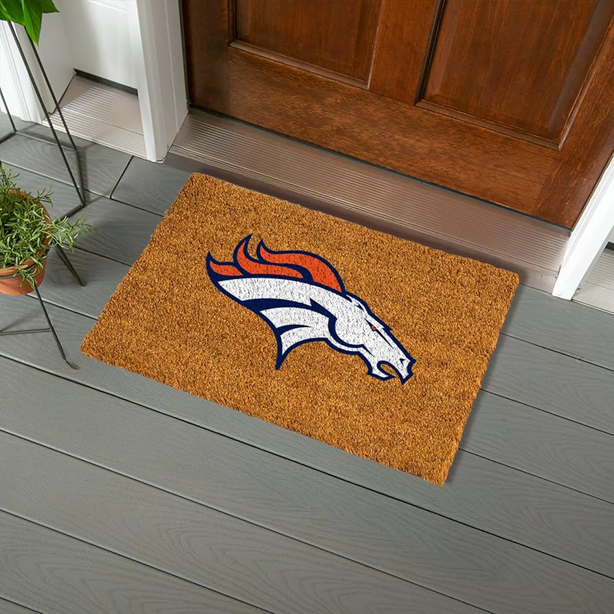 Amazon.com: NFL Denver Broncos Natural Coir Doormat, Official Full