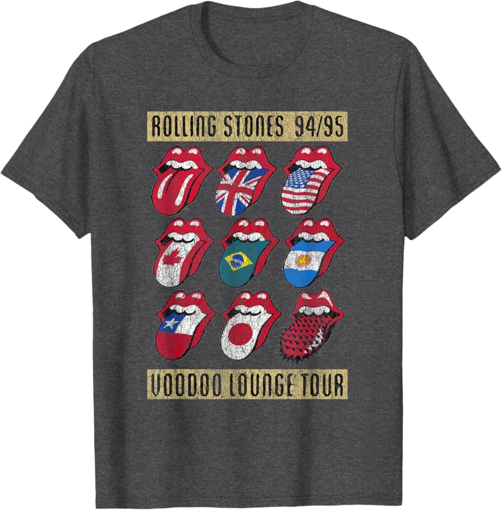 Amazon.com: Rolling Stones Voodoo Lounge Charcoal T-Shirt