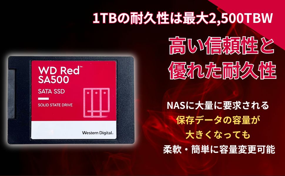 Amazon | WDS400T1R0A [WD Red SA500 NAS SATA SSD（4TB 2.5インチ 7mm
