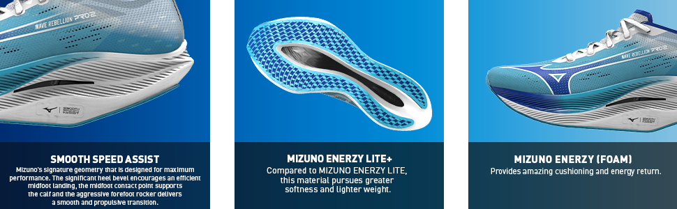 Amazon.com | Mizuno Men's Wave Rebellion Pro 2 Running Shoe, River