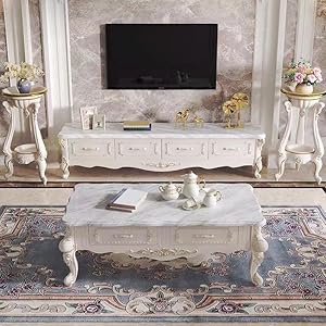 Amazon｜テレビ台 テレビボード ローボード ロココ調 アンティーク風