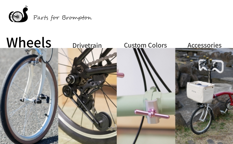 Amazon | BROMPTON 用 2-7速用 ホイールセット オールブラック リアg3