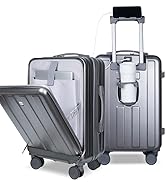 Amazon | [魔法小屋] スーツケース 前開き キャスターストッパー付く