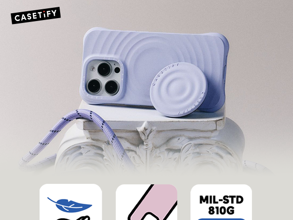 Amazon.co.jp: CASETiFY ウェーブ シリコン iPhone 16 Pro ケース [波