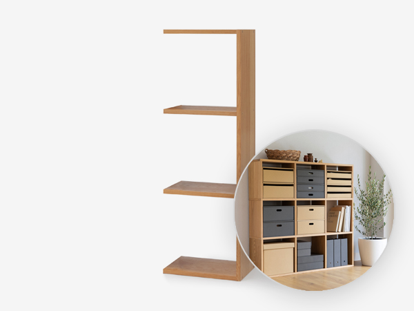 Amazon｜無印良品 スタッキングシェルフ・5段・ウォールナット材 幅42