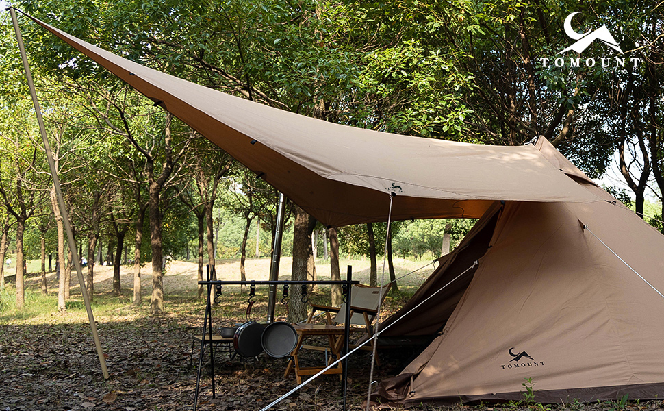 Amazon | TOMOUNT ポリコットン タープ TC タープ 五角形 天幕シェード