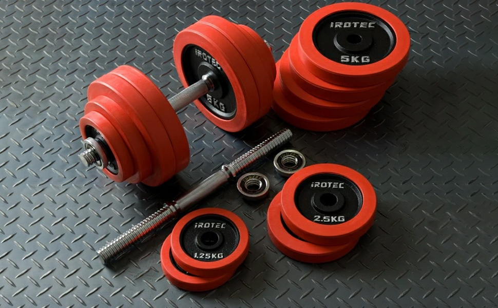 Amazon | IROTEC（アイロテック） ラバー ダンベル 60KG セット （片手