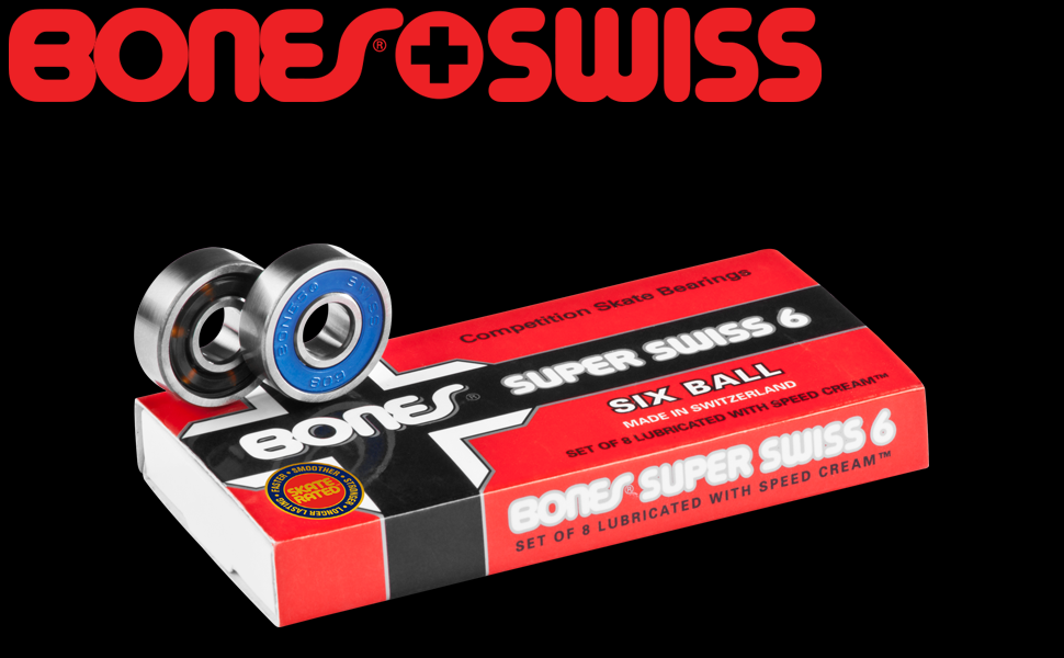 Amazon.com : Bones Super Swiss 6 Skateboard Bearings 8 Pack
