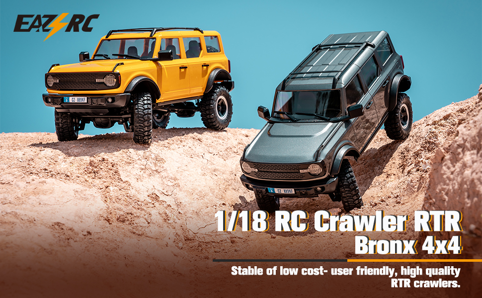 Amazon.com: EAZYRC RC Crwaler 1/18 Scale Bronx RTR 4WD 2.4GHz RC