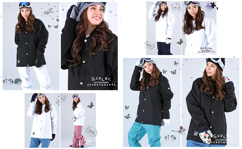 Amazon | ScoLar(スカラー) スノーボード ウェア 上下セット 全20色柄