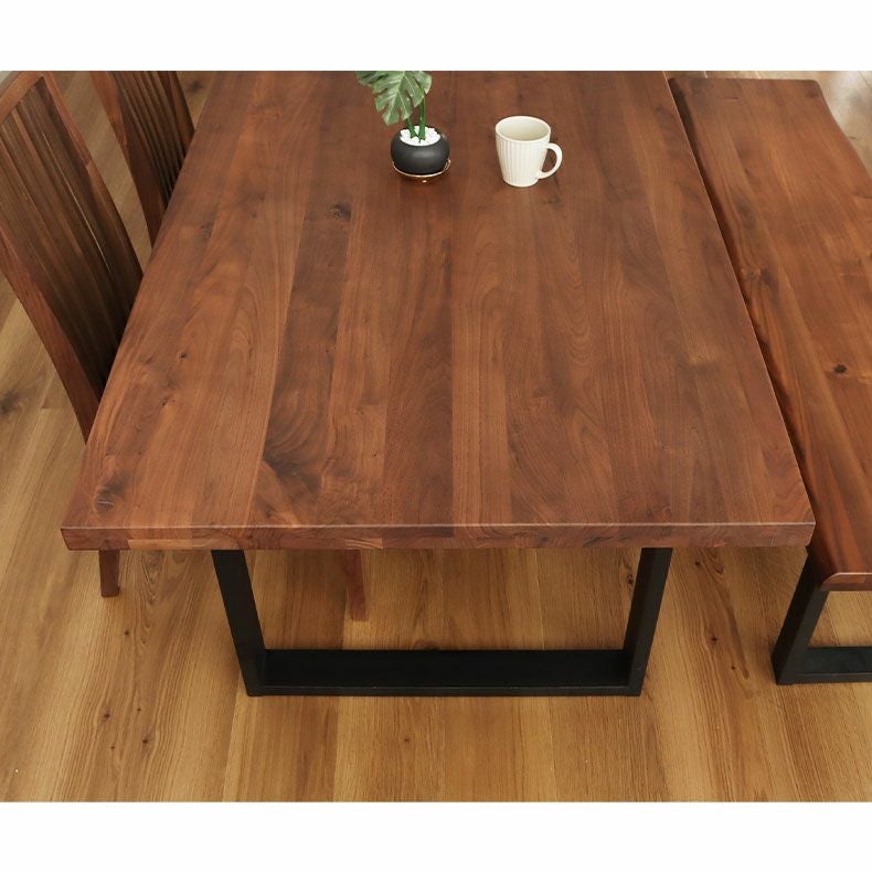 幅190cm ダイニングテーブル（ストレート天板ラバー脚