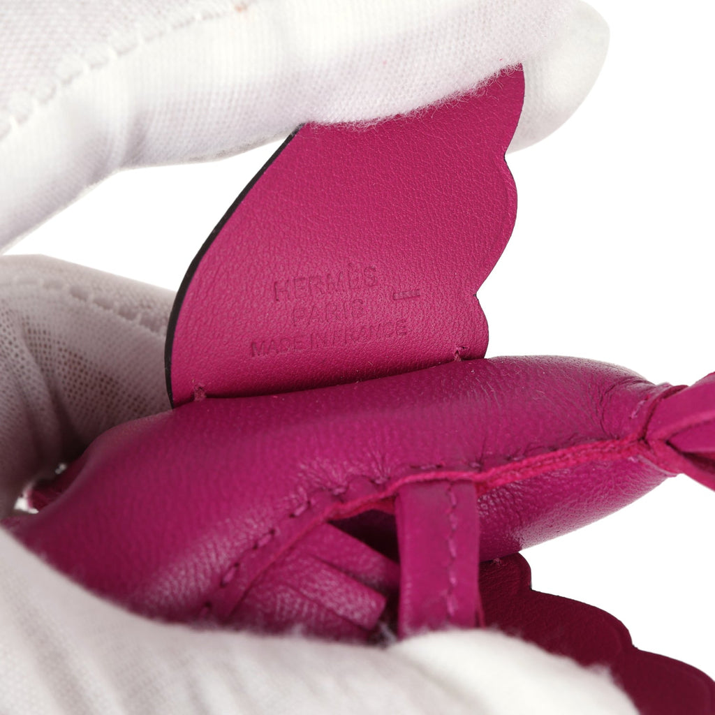 Hermes Pegasus Rodeo Touch Bag Charm PM Rose Pourpre Varanus Niloticus