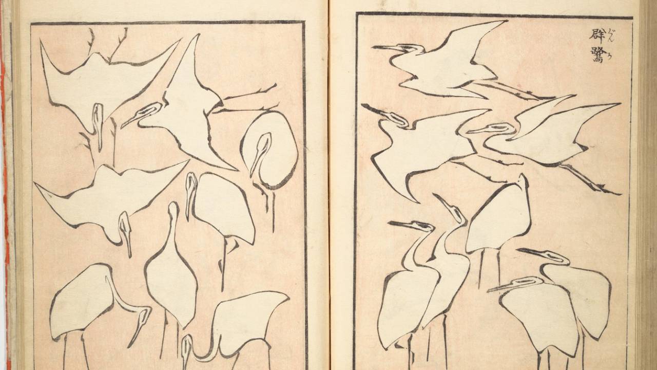 葛飾北斎「伝神開手 一筆画譜」 | - Japaaan