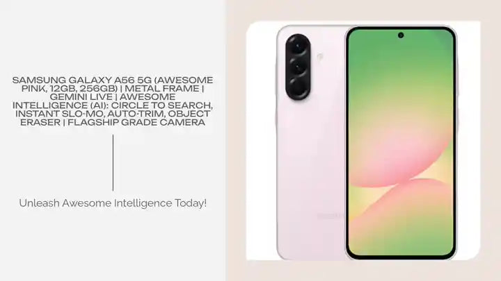 Buy Samsung Galaxy A56 5G (Awesome Pink, 12GB, 256GB) | Metal