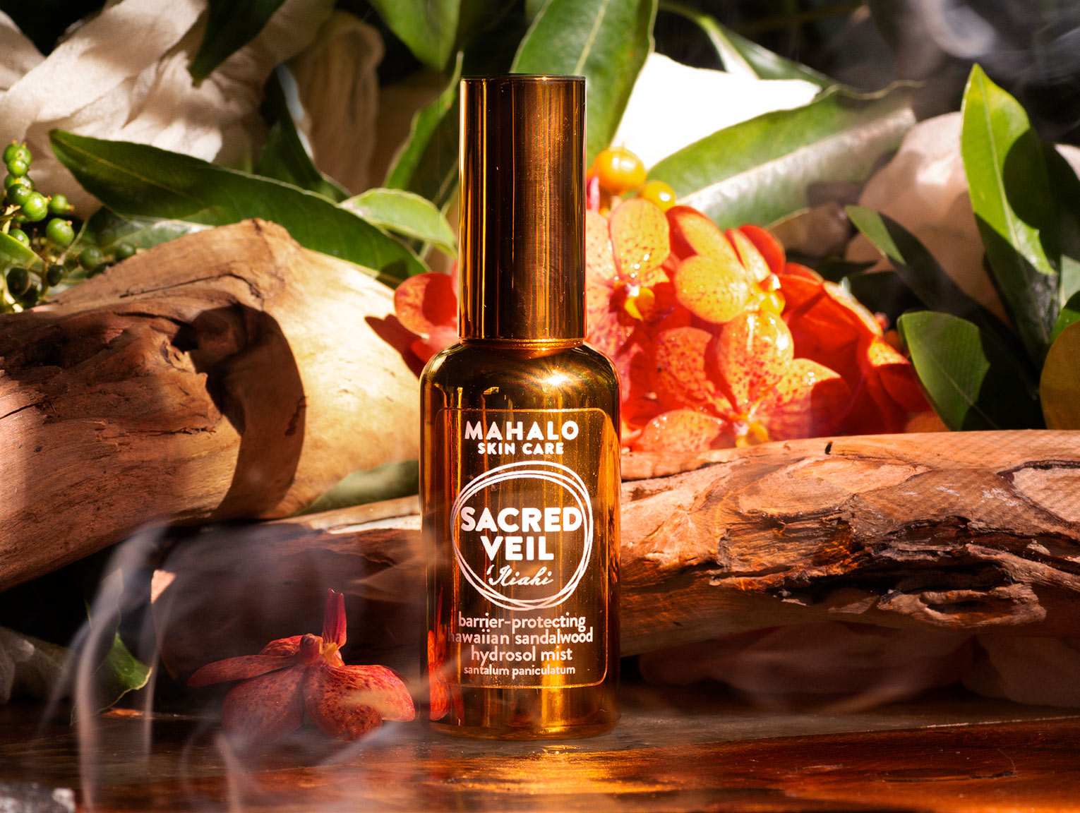 The SACRED VEIL barrier protecting royal hawaiian sandalwood