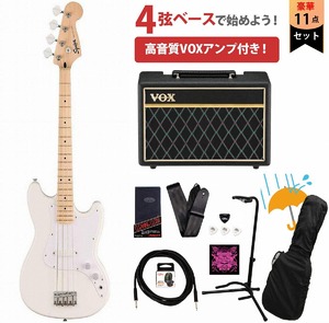 Squier by Fender / Sonic Bronco Bass Maple FB White PG Arctic