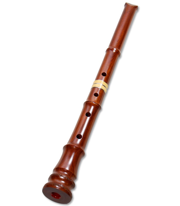 蝴蝶宝 尺八 琴古流 紫檀 曲管 節あり 継ぎ手あり 1尺6寸 1尺8寸