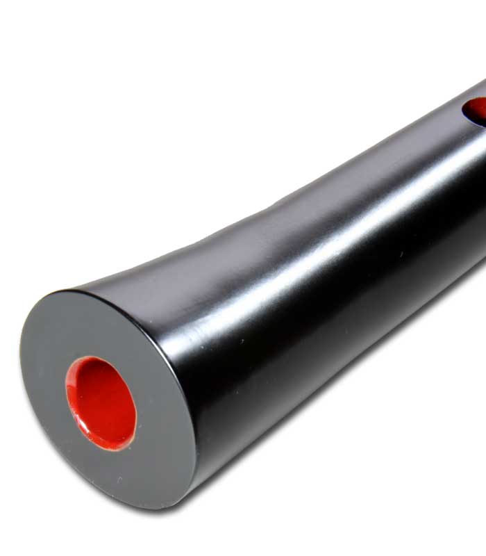 蝴蝶宝 尺八 楓黒漆 曲管 節なし 継ぎ手あり 1尺3寸 1尺4寸 1尺5寸