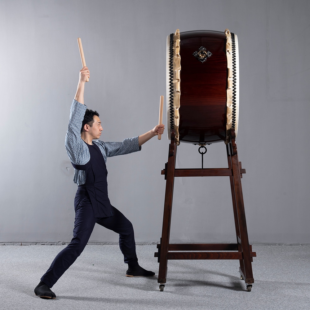 大平胴太鼓 大平太鼓 3尺（鼓面:90cm） やぐら台・据え置き台付 弁慶