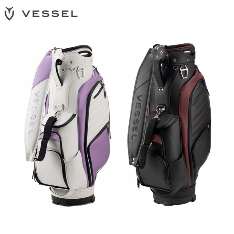 Vessel キャディバッグ APX カバーチャック破損 ブラック/ホワイト
