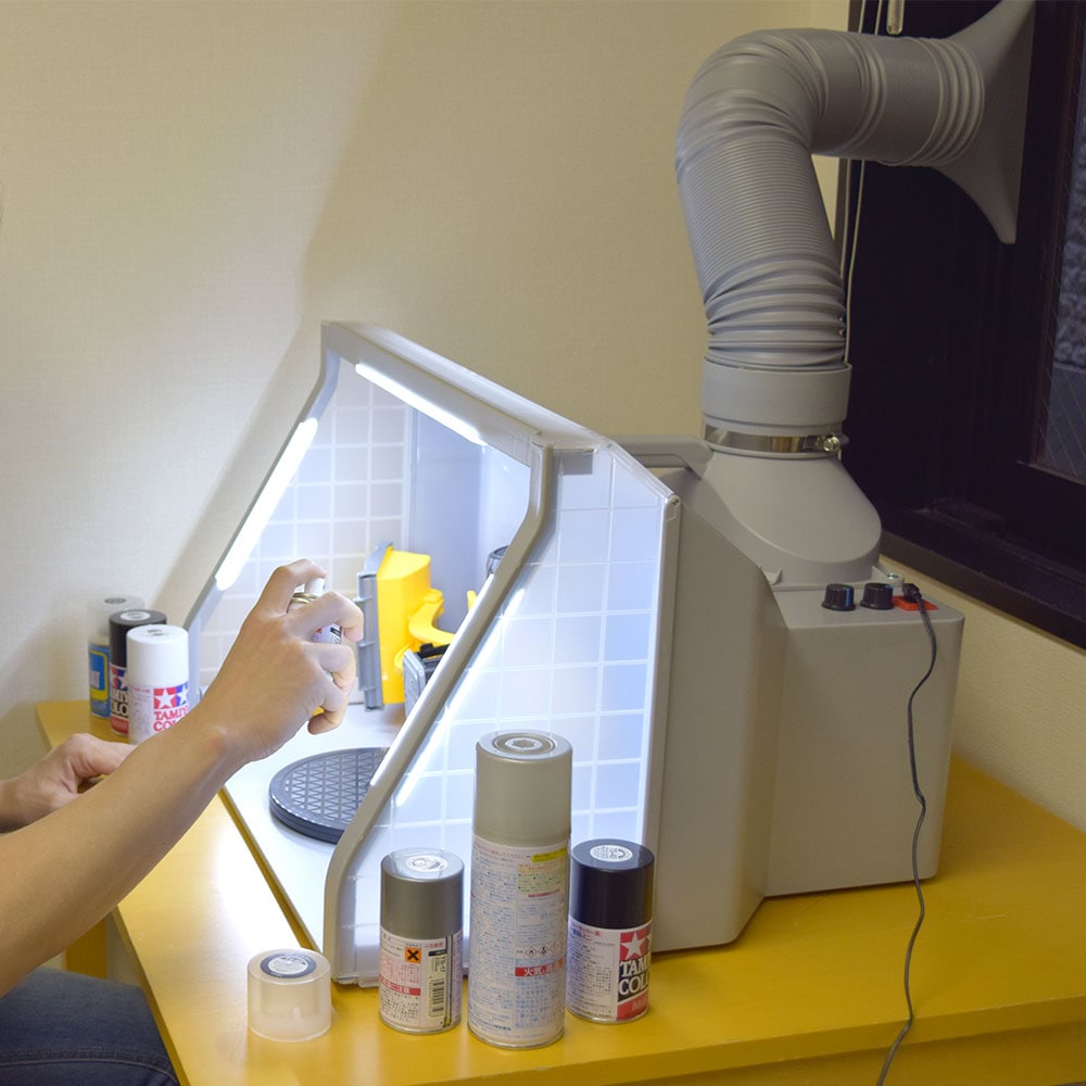 LEDライト付パワフルファン塗装ブース デラックス | 【公式】サンコー