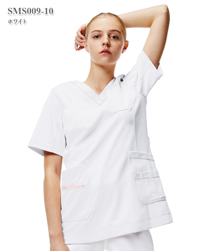 アディダスレディススクラブ半袖[KAZEN製品] SMS009｜THS-白衣通販・販売