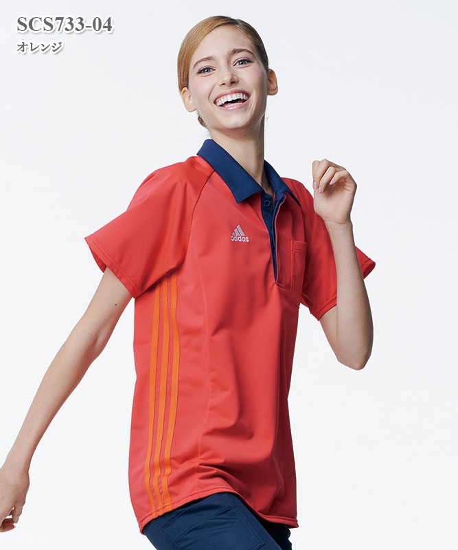 アディダス男女兼用ポロシャツ半袖[KAZEN製品] SCS733｜THS-白衣通販・販売
