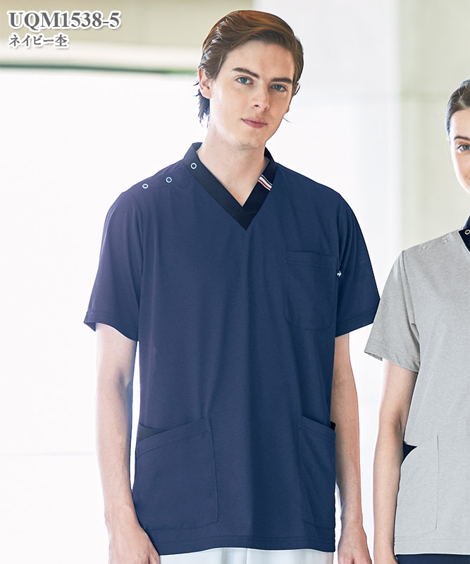 ルコックスポルティフユニセックスVネックスクラブ半袖[明石S.U.C.製品