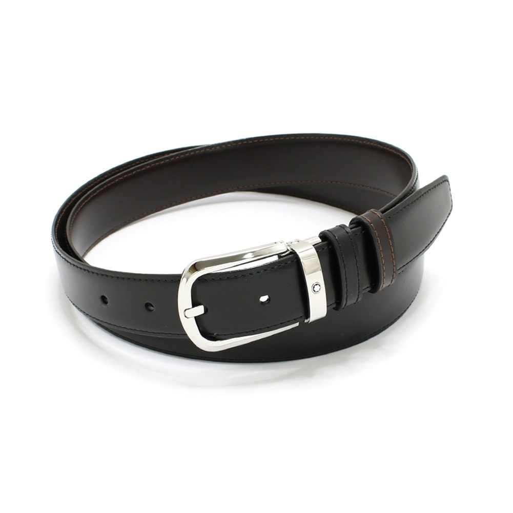 モンブラン メンズ ベルト MB114412 ホースシューバックル ブラック