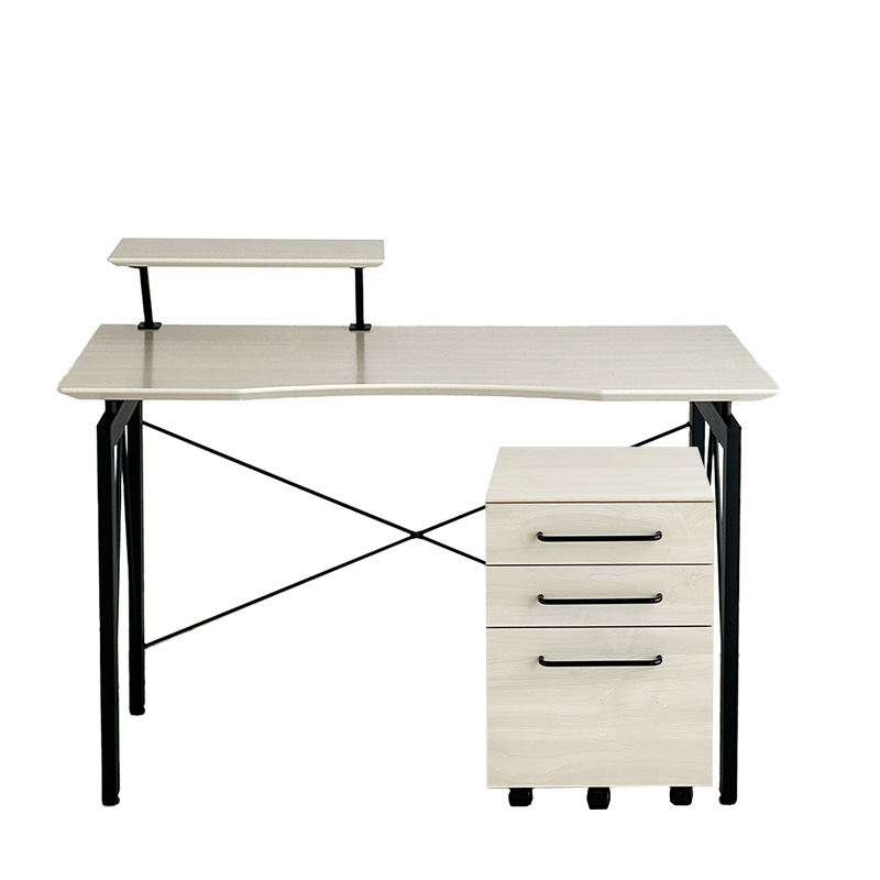 デスク2点セット ワーカー デスク120 + ワゴン【大型商品配送】の通販