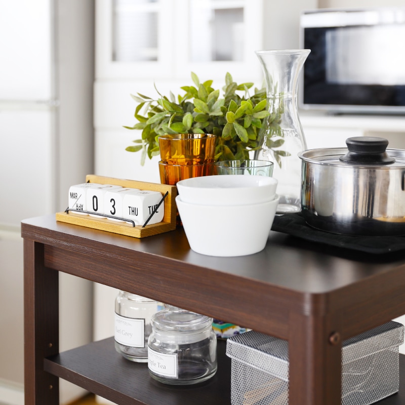 えぬ。ミッドセンチュリー キッチンワゴン キャスターワゴン えぬ様