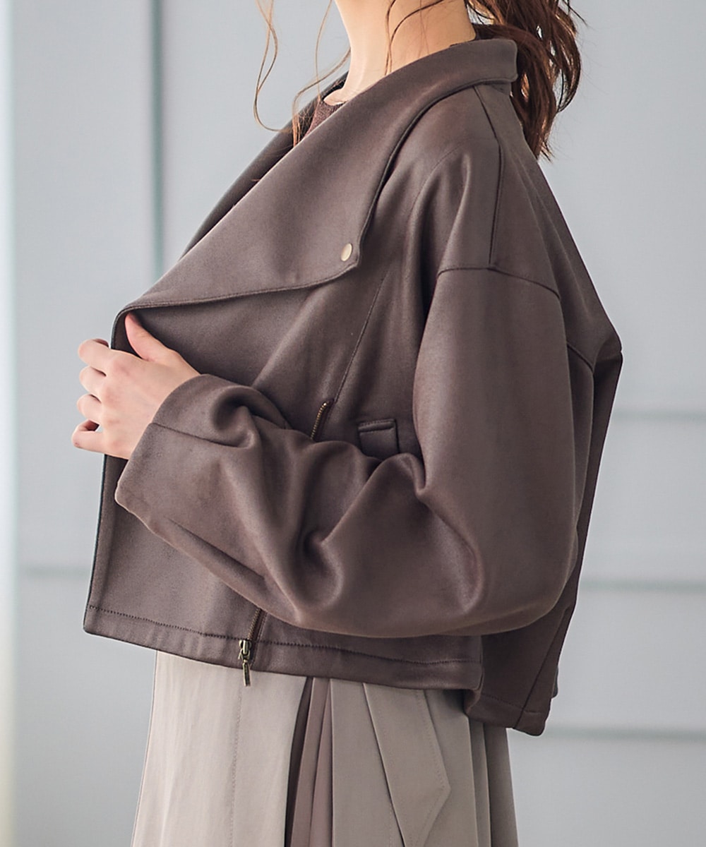 SALE】レザー風ジャージーライダースジャケット - 12Twelve Agenda