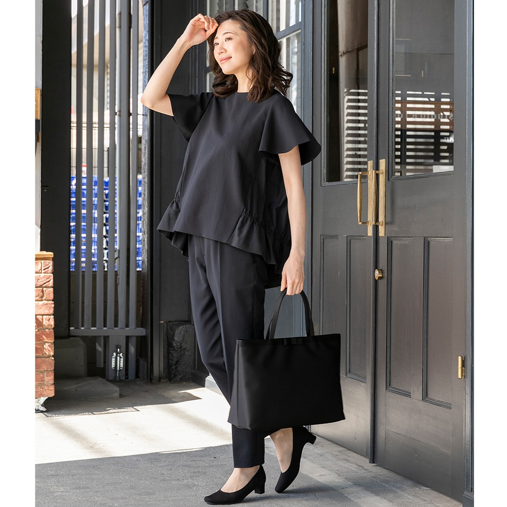 商品番号1102332]kokodeコラボ ネイビーパンツセットアップ(異素材切替