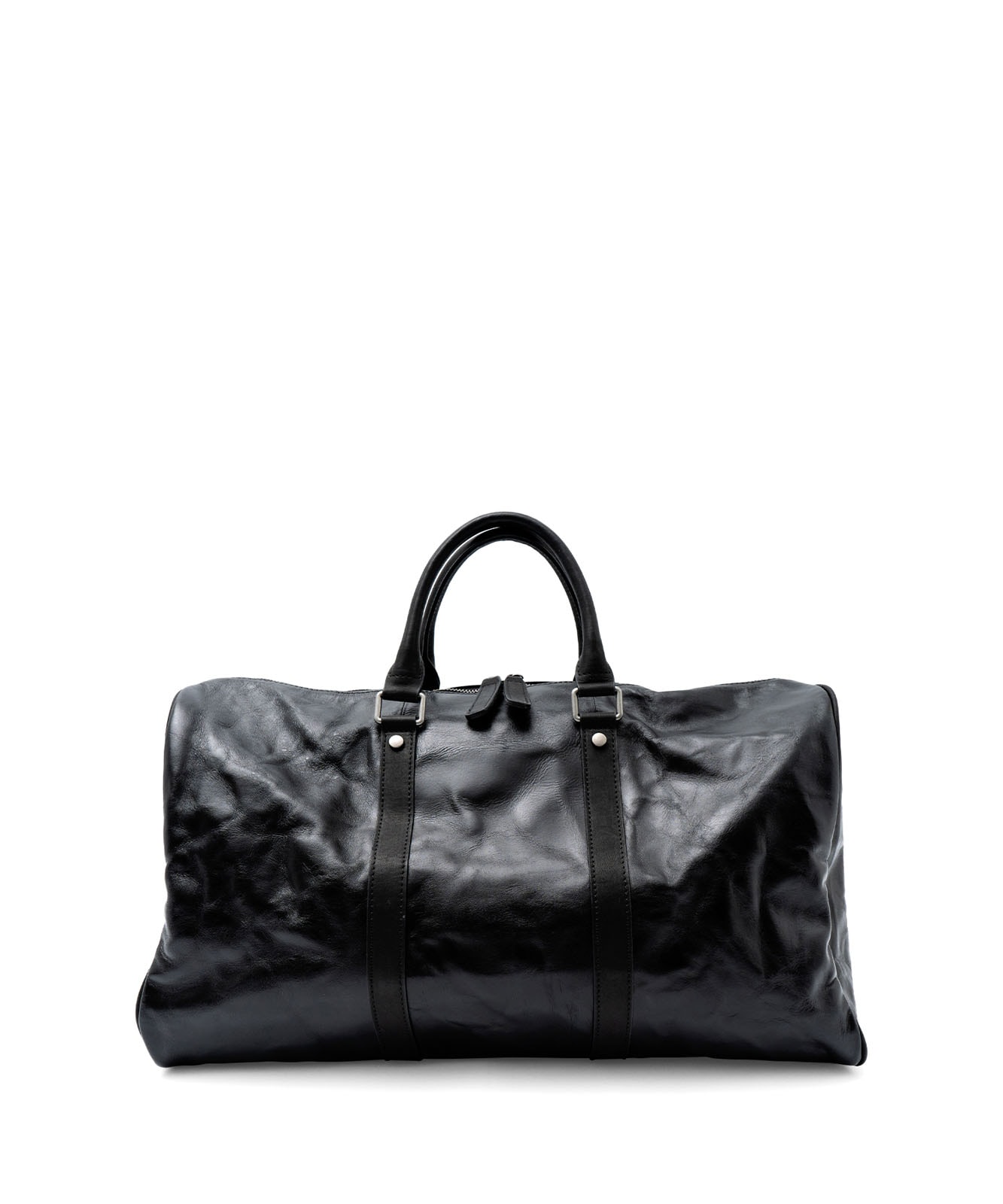 BonJapone 本革キャリーバッグ バニラ&ブラック BonJapone 本革