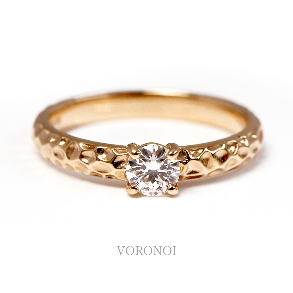 モアサナイト K18 ボロノイ リング