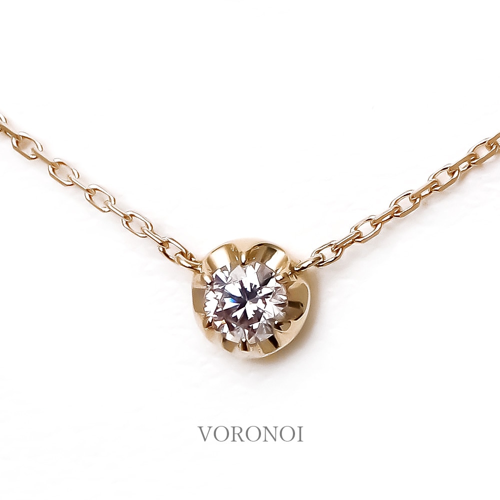 モアサナイト K10 リフレクション ネックレス