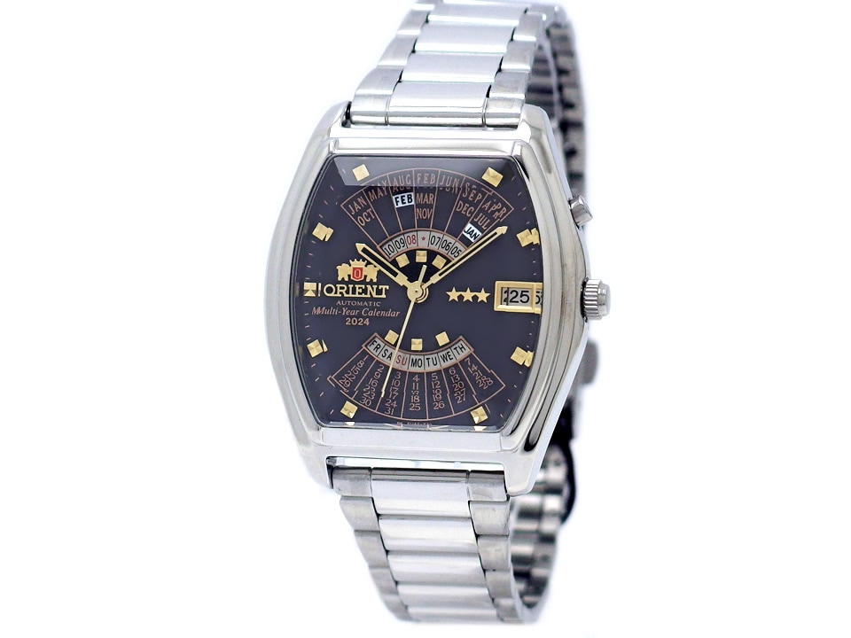 オリエント 万年カレンダー トノー型ケース WV0281EU 自動巻 未使用品
